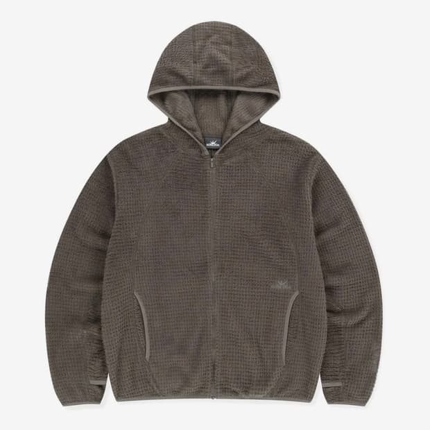 썬러브 폴라텍 알파 집업 후디 브라운 M