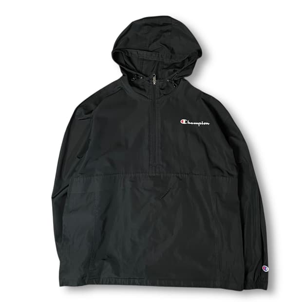 챔피온 블랙 아노락 바람막이 자켓 XL