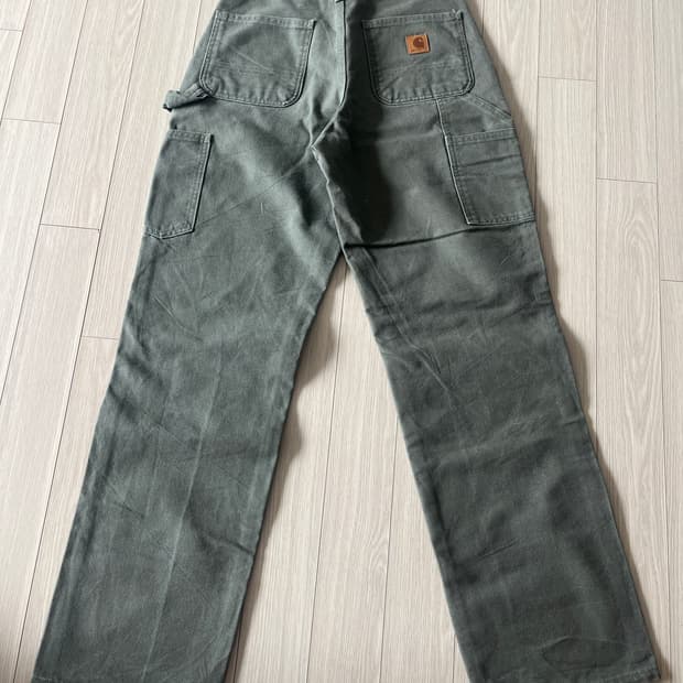 Carhartt 빈티지 B11 모스그린 루즈핏 카펜터 싱글니 워크팬츠