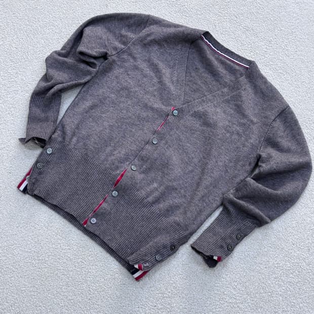 실측확인 빈티지 버튼 울 가디건 0323E