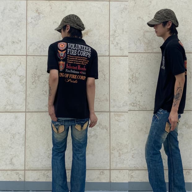 Y2K Back Print Black Tee