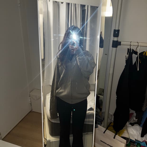 이지 갭 후드집업 그레이 L 새상품