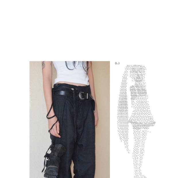 BED j.w. FORD 18SS 더블 레이어 러프컷 트라우져