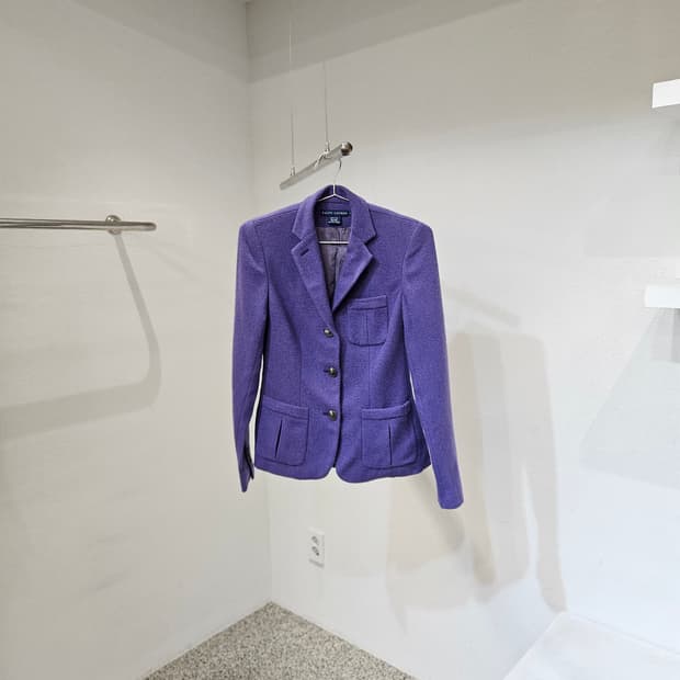 랄프로렌 퍼플 울 블레이저 자켓