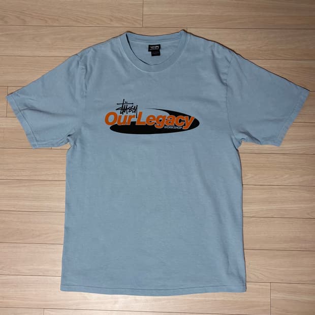 스투시 아워레가시 베이비블루 티셔츠 M