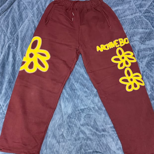 [아카이브볼드] 939 데이지 스웻팬츠 버건디 L