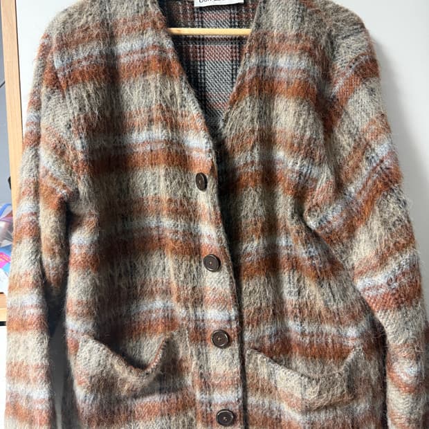 아워레가시 모헤어 가디건 체크 46