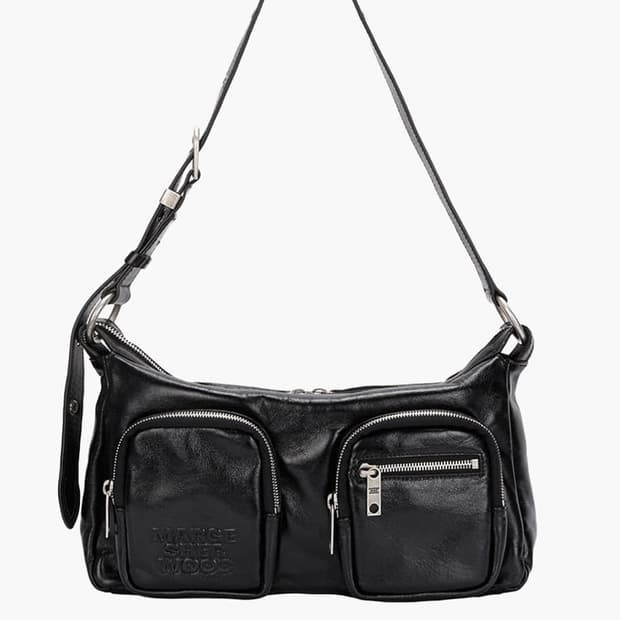 마지셔우드) 호보백 블랙 가죽 숄더백