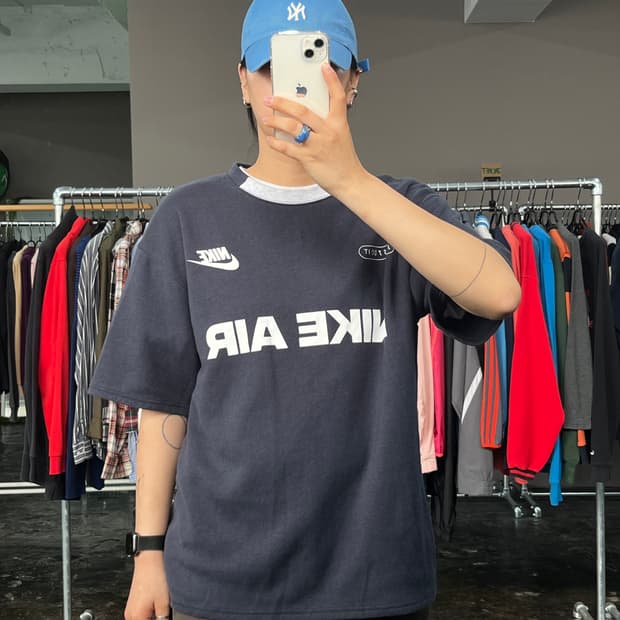 나이키 프린팅 코튼 반팔 티셔츠 