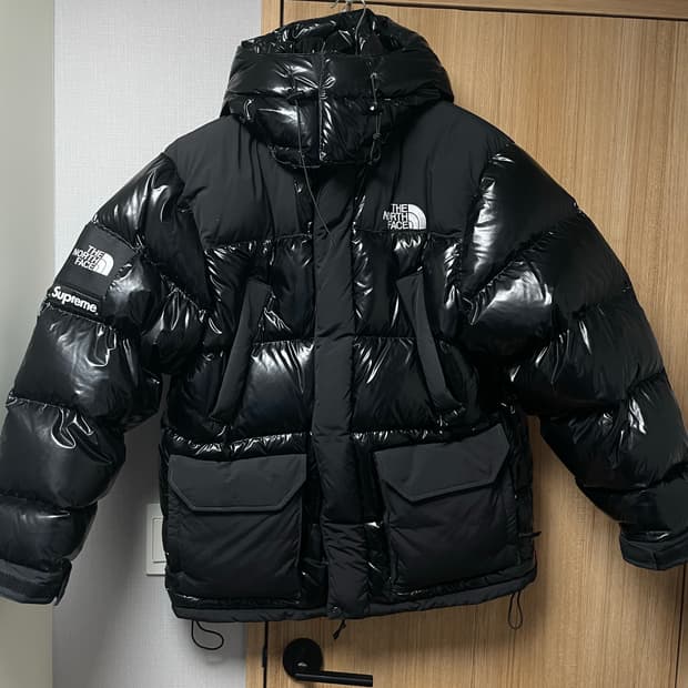 노스페이스 X 슈프림 다운 파카 블랙 L