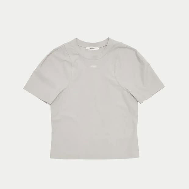 아모멘토 SLIM FIT LOGO TOP 레이어드 반팔