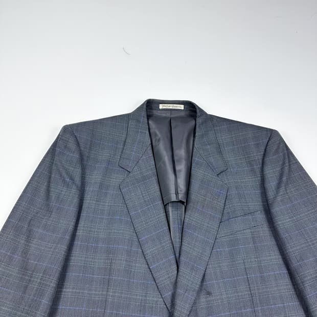 입생로랑 올드스쿨 체크 블레이저 자켓 (L)