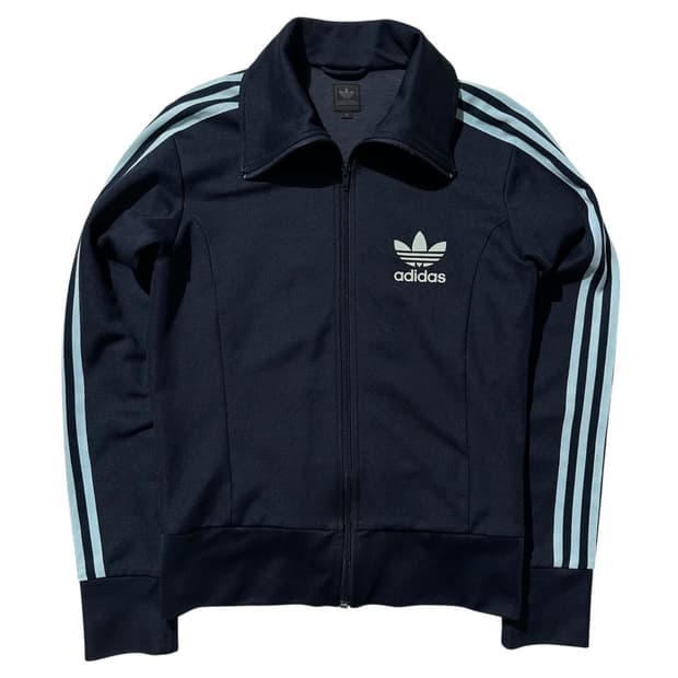 아디다스 네이비 하늘색 유로파 져지 트랙탑 자켓