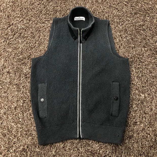 95 스톤아일랜드 투웨이 니트 집업 조끼 베스트