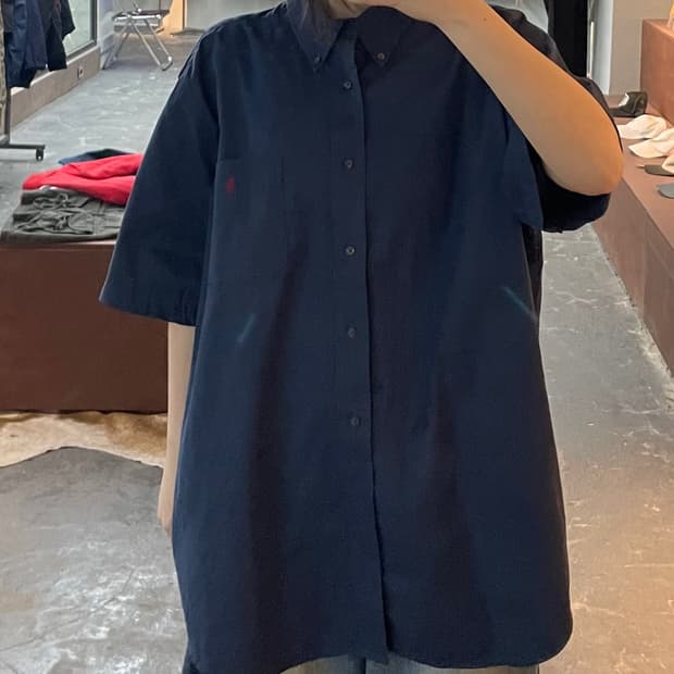 폴로 랄프로렌 네이비 반팔 셔츠 H2297