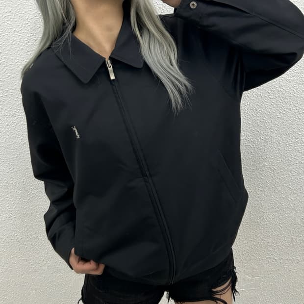 입생로랑 미니로고 차콜 자켓 105