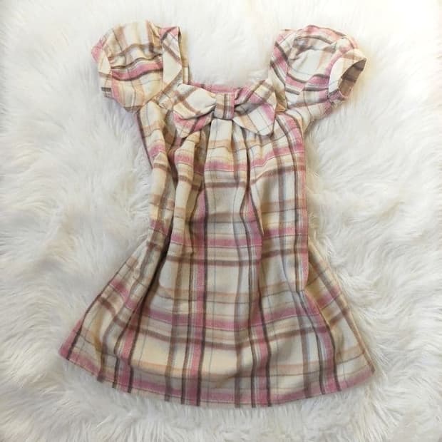 리즈리사 리본 체크 원피스