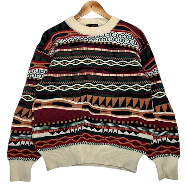 Gunps 케이블 패턴 니트