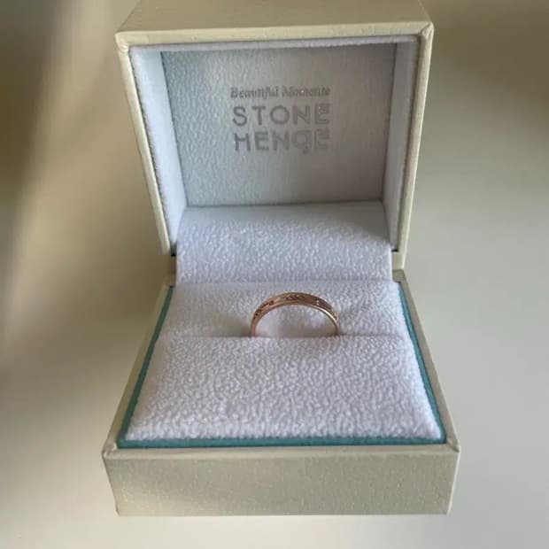 스톤헨지 14K 다이아몬드 커플링 여성용 반지