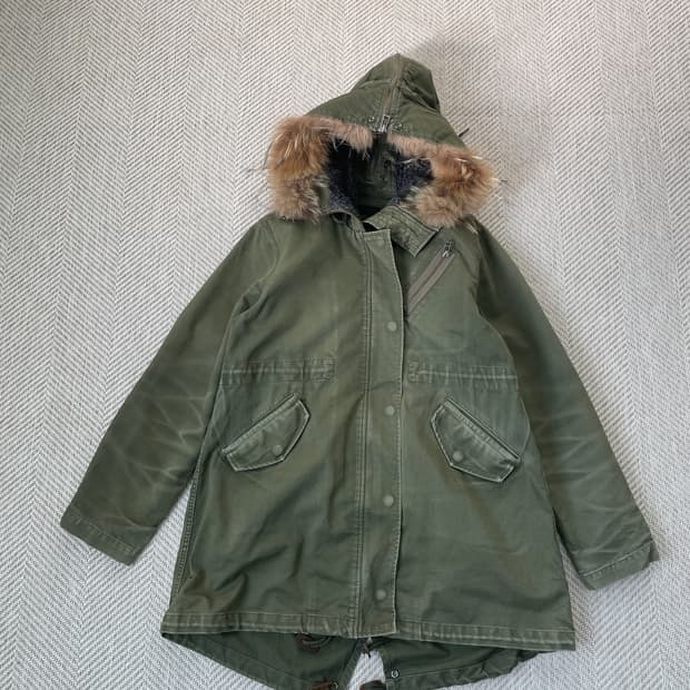빈티지 M-51 퍼 트리밍 피쉬테일 밀리터리 파카