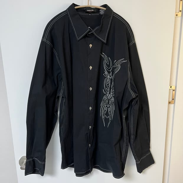 4XL 십자가 오리엔탈 셔츠