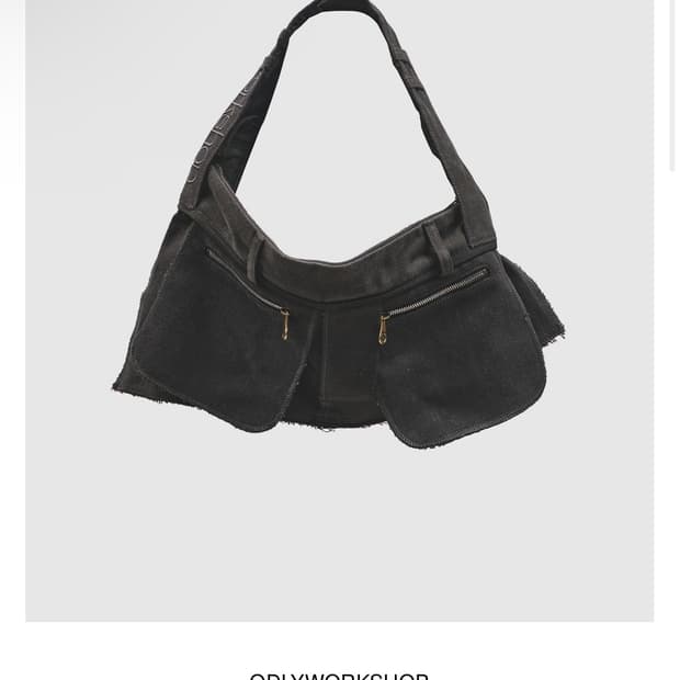 ODLYWORKSHOP CHARCOAL DENIM TROUSER BAG