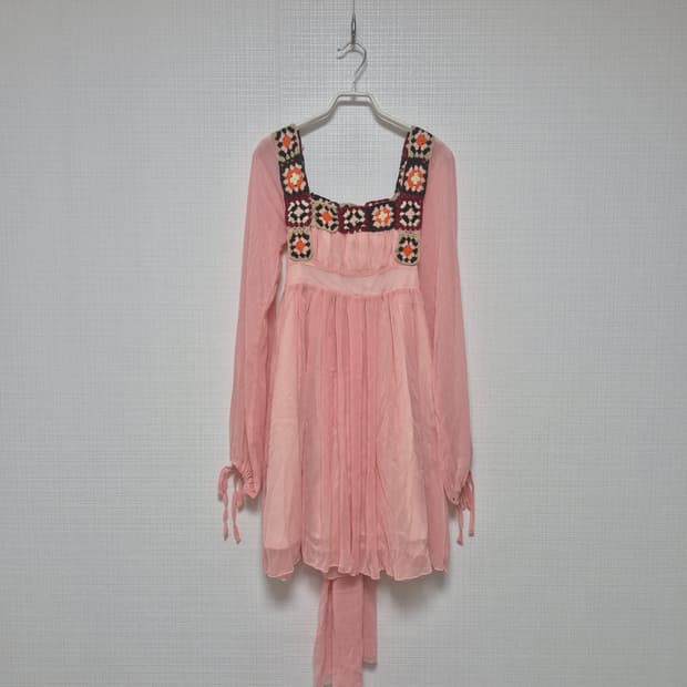 리즈리사 초고전휘귀템 히메갸루 핑크 가기바리플라워 원피스