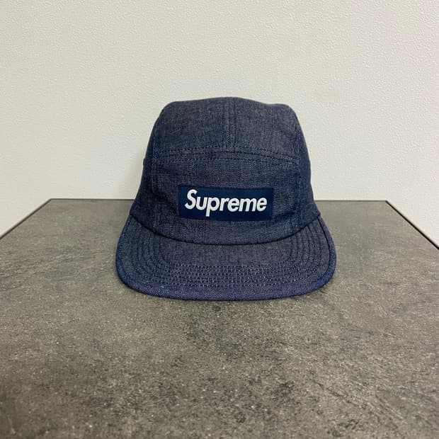 (OS) 슈프림 박스로고 캠프캡 모자 데님
