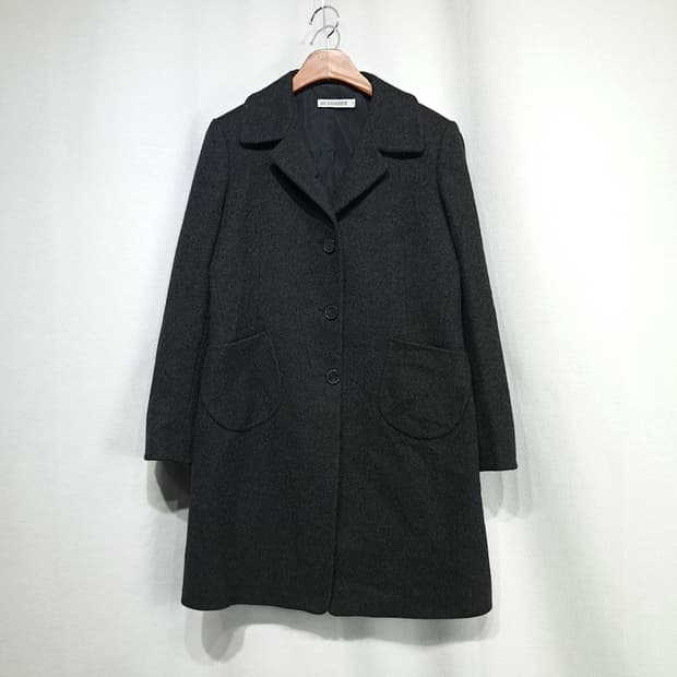 CN908W L 질샌더 차콜그레이 울 캐시미어 미니멀 클래식 코트