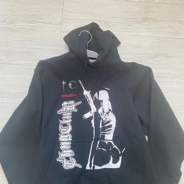 (L)떠그클럽 뿔후드 블랙