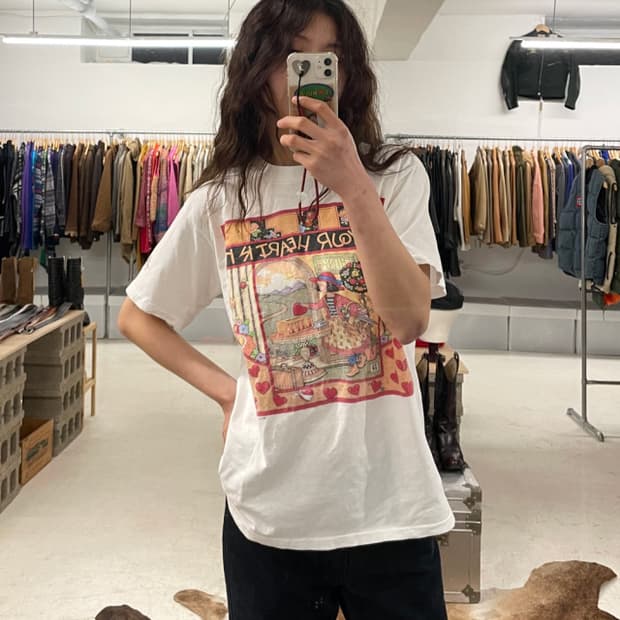 90년대 미국 일러스트 티셔츠