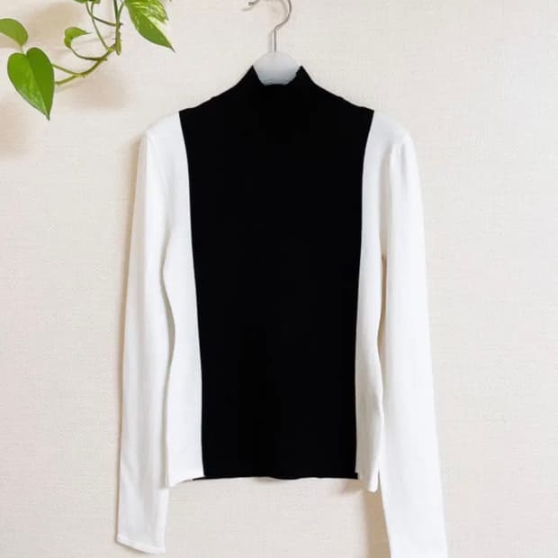 블러썸에이치컴퍼니 디 컬러블럭 니트