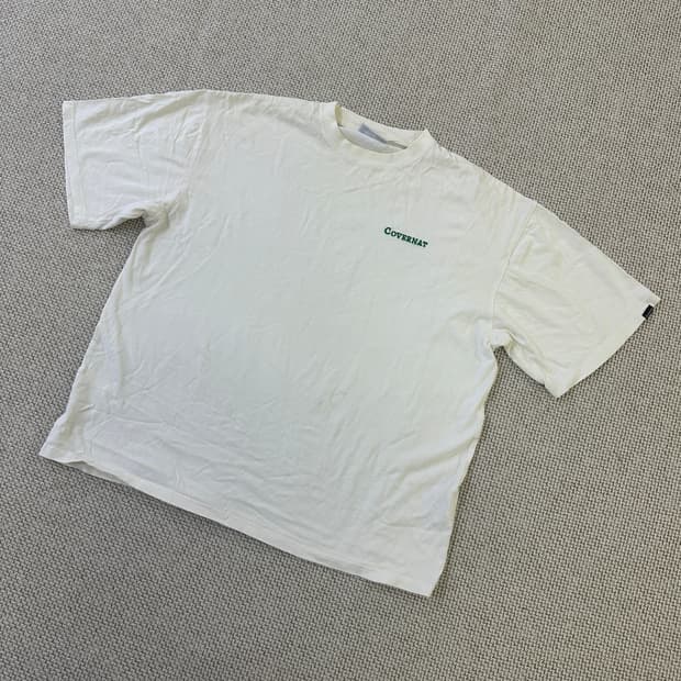 M 커버낫 화이트 로고 오버핏 반팔 0415D