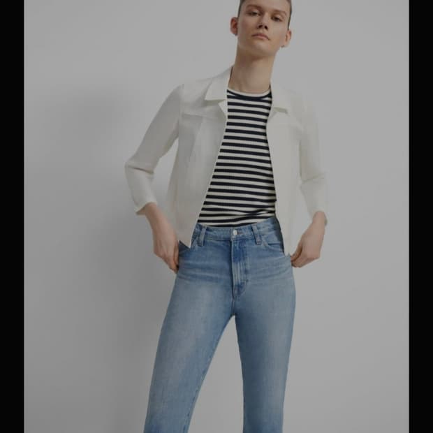 띠어리(Theory) 소프트 크런치 슈렁큰 자켓 (화이트/M)