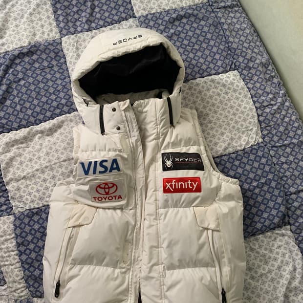 스파이더 화이트 덕다운 패딩조끼 M 95