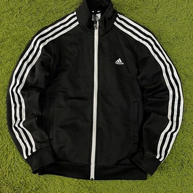 아디다스 블랙 검정 여자 트랙탑 져지집업 90/S