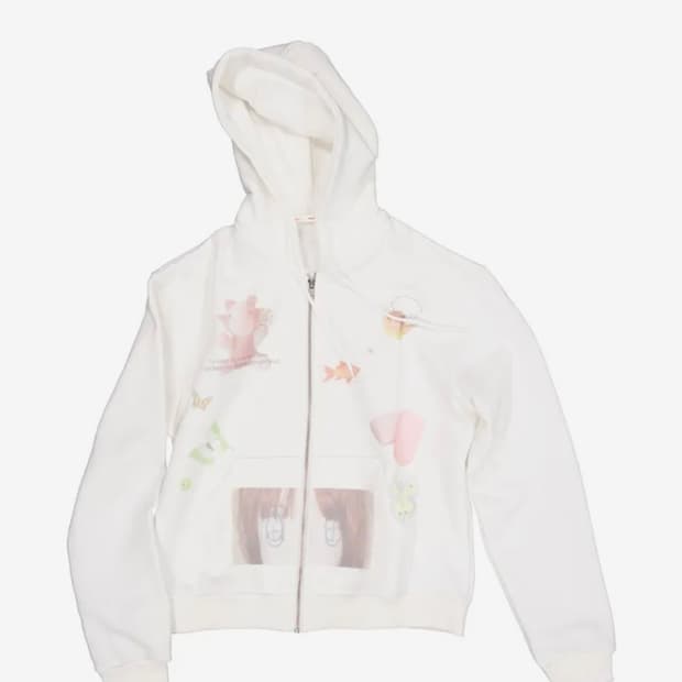 영마일웨어 허 그래픽 후드집업