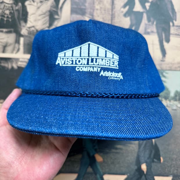 AVISTON LUMBER COMPANY 빈티지 데님 트래커 캡
