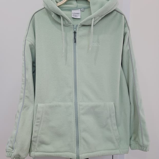 코드그라피 Codeography 오버사이즈 플리스 후드 집업 S