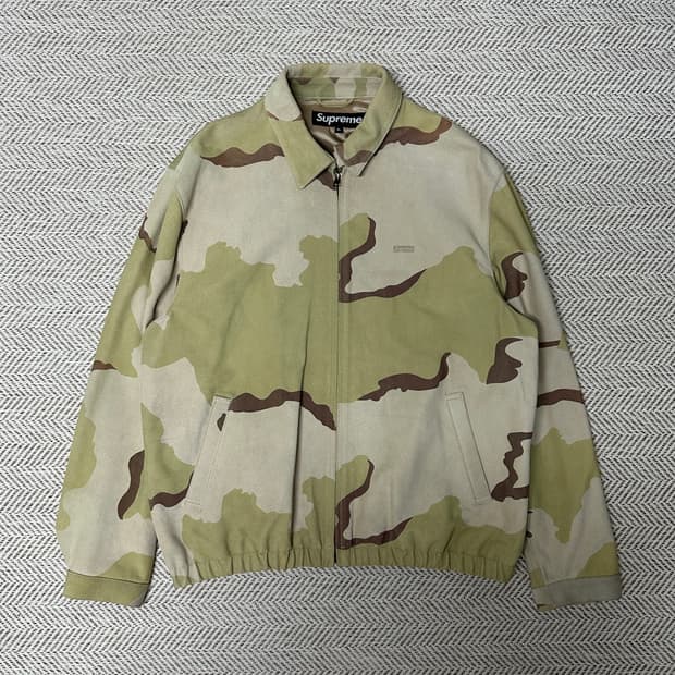 SUPREME suede jacket desert camo