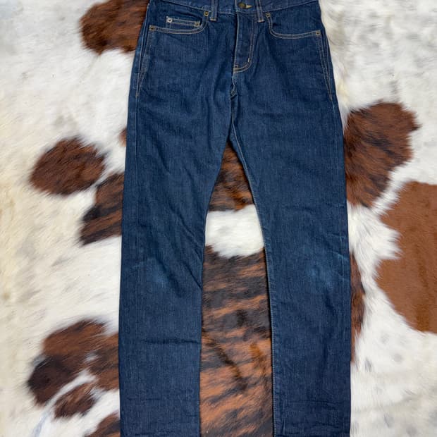 생로랑 21SS D19 인디고 셀비지 스키니 데님