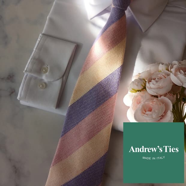 앤드류스타이 울 스트라이프 넥타이 9.4cm A+등급 A19048
