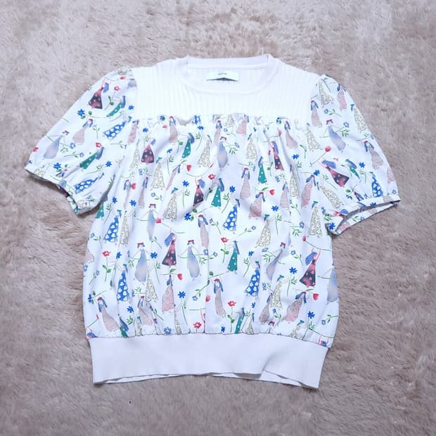 Satin 여 반팔 티 88-165 0413