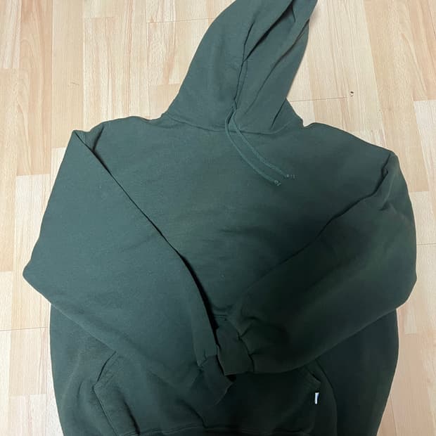 러셀 애슬레틱 00s 빈티지 모스그린 후드티