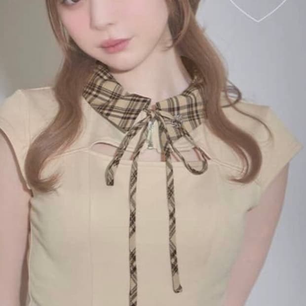 미셸마카롱 카라 리본 프리사이즈 스나계 양산형 갸루