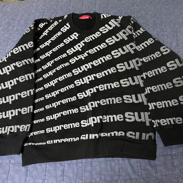 슈프림 20SS 레이디얼 맨투맨 블랙/화이트