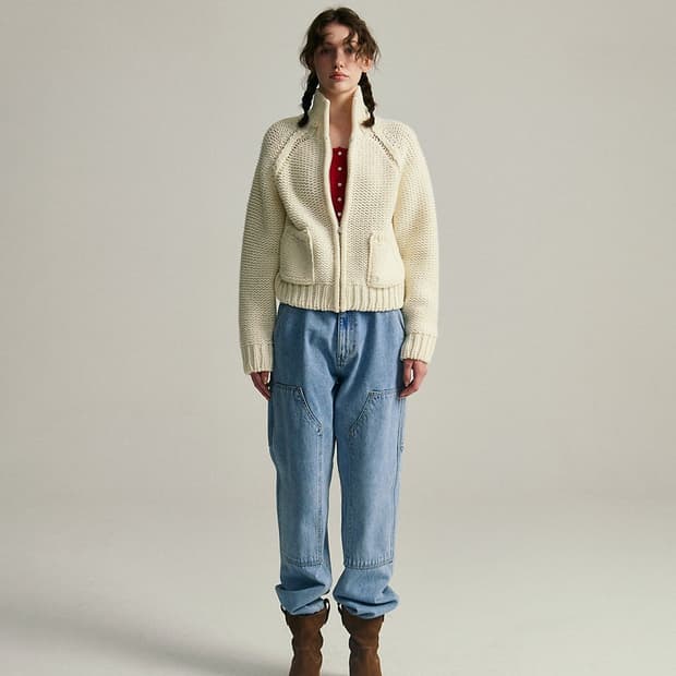 더바넷 Soap Zip-Up Knit 아이보리