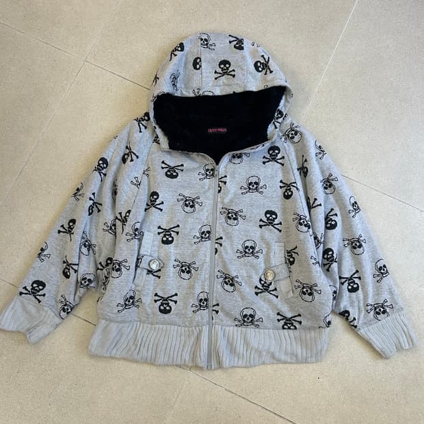 해골 퍼 후드집업