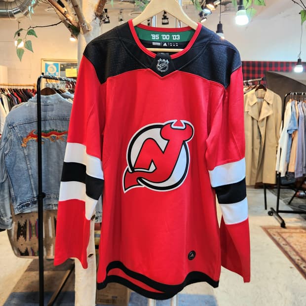 뉴저지 데블스 NHL 파이트 스트랩 하키 져지