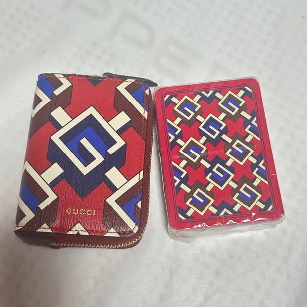 [1월31일까지만 10만원] 구찌 모티브 카드지갑 GG 레드 새상품 / 